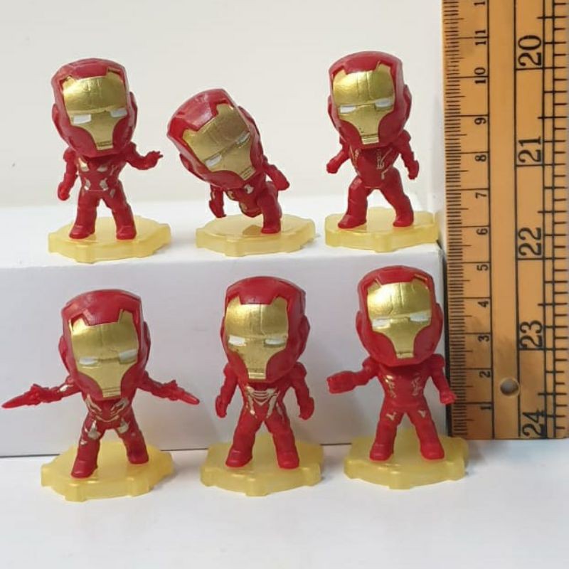 Bộ Mô Hình Nhân Vật Iron Man Chibi Dễ Thương Xinh Xắn