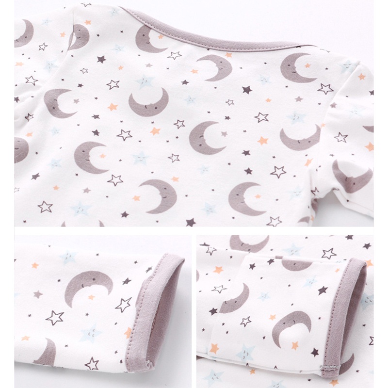 Bộ 3 Món Gồm Áo Liền Quần Bằng Cotton Dệt Kim Mềm Mại Kèm Túi Ngủ Cho Bé Sơ Sinh