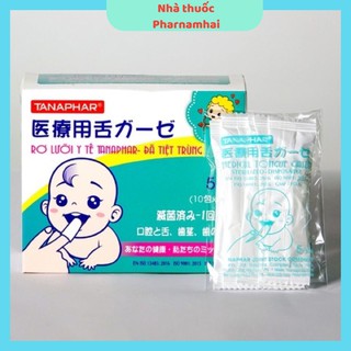 Nhà thuốc Pharnamhai, Gạc rơ lưỡi Tanaphar - Hộp 50 cái