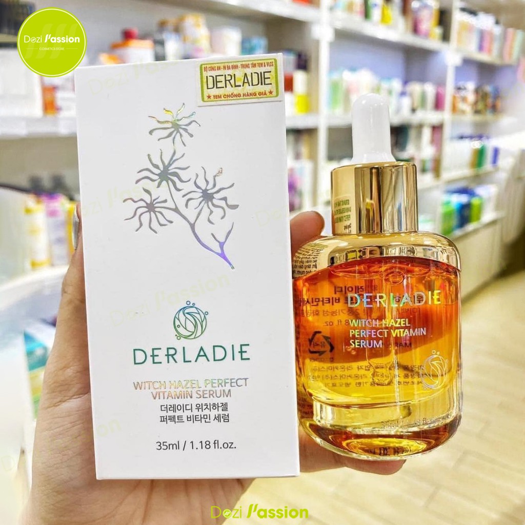 Serum Derladie Mờ Thâm, Phục Hồi Da Mụn, Sẹo Rỗ Chiết Xuất Cây Phỉ - Derladie Witch Hazel Perfect Vitamin Serum 35ml