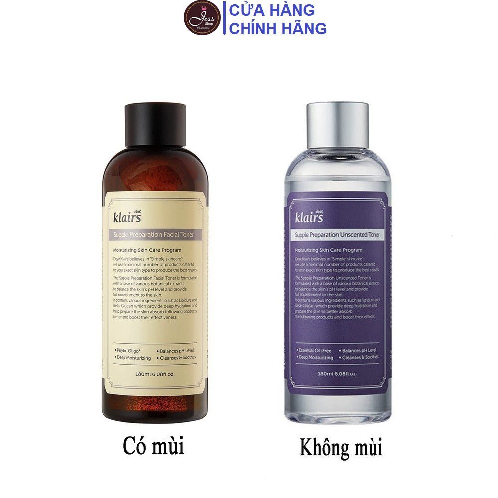 Nước Hoa Hồng Klairs Supple Preparation Toner 180ml