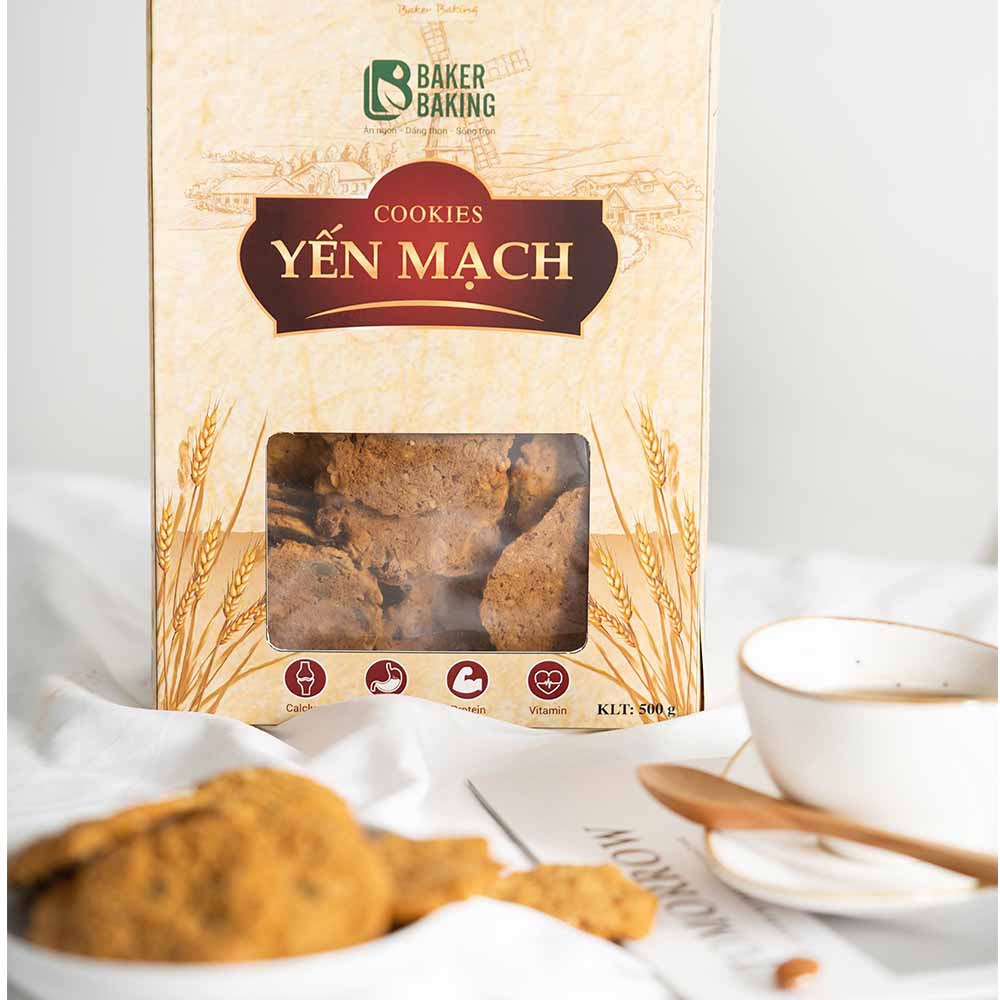 Bánh quy yến mạch Chocolate Chip, bánh quy ăn kiêng, giảm cân Baker Baking