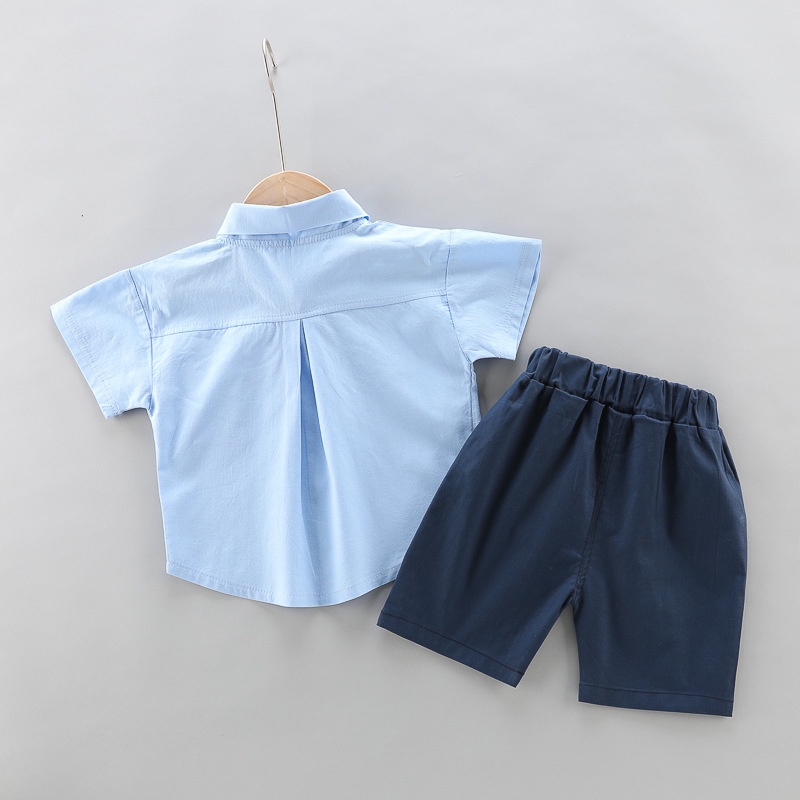 Bộ quần áo Saman có dây đeo cổ thời trang mùa hè cho bé trai từ 0-5 tuổi