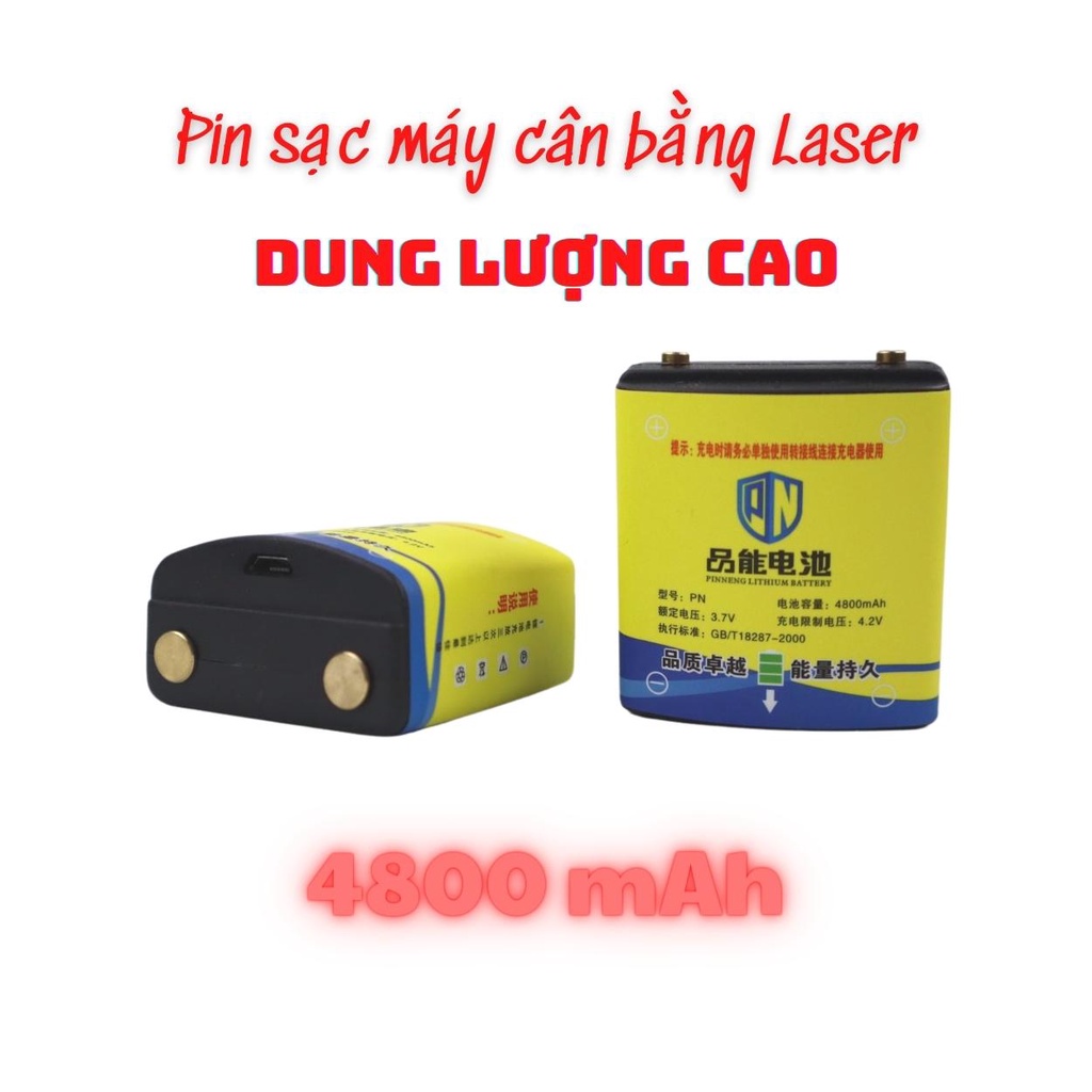 Pin sạc máy bắn cốt, máy cân bằng laser 5 tia 4800 mAh 3.7V PN