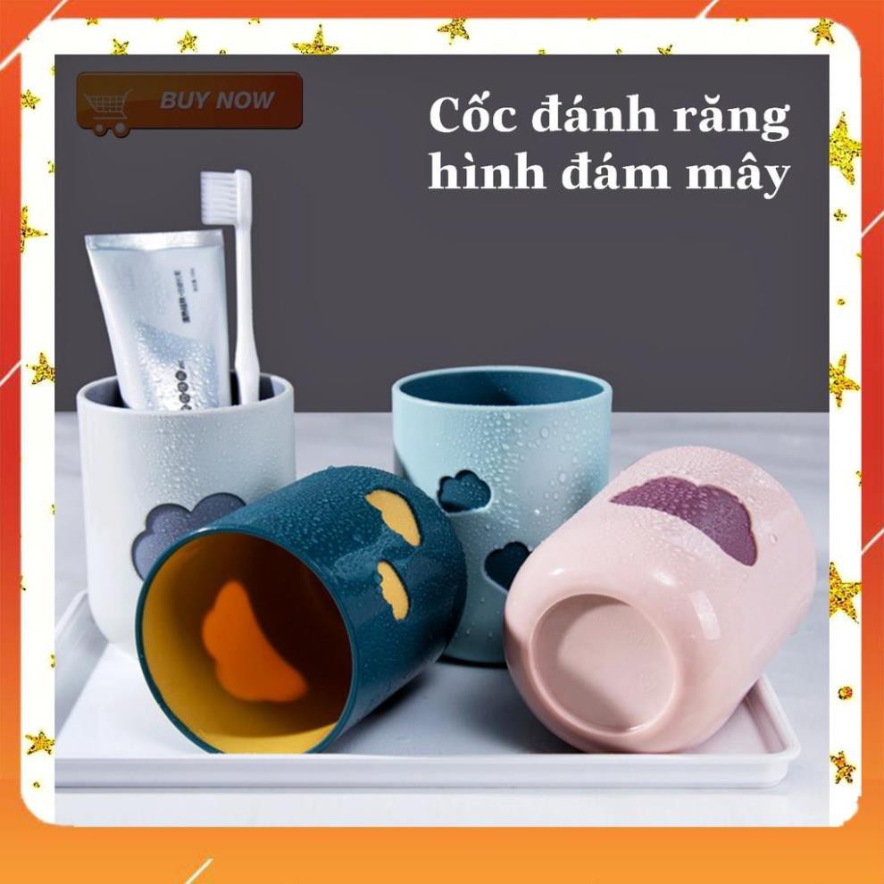 ⚡PHONG CÁCH BẮC ÂU⚡Cốc Đánh Răng Cốc Nhựa Cốc Uống Nước Ly Nhựa Hình Đám Mây Chống Trơn Trượt