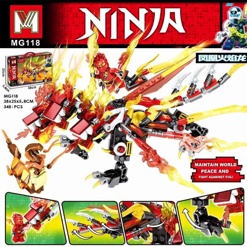 Đồ chơi xếp hình Ninjago rồng hai đầu 426 chi tiết MG121 cho bé vui chơi sáng tạo