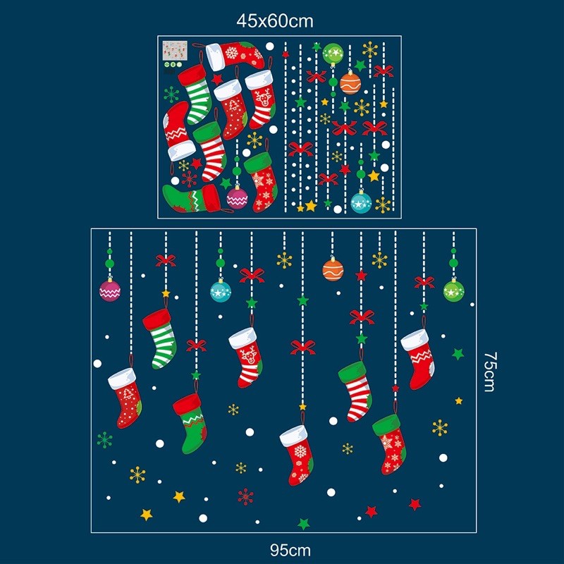 Decal trang trí Noel - Rèm vớ hiện đại mẫu mới