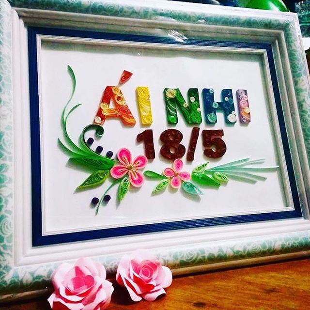 Tranh quilling theo tên