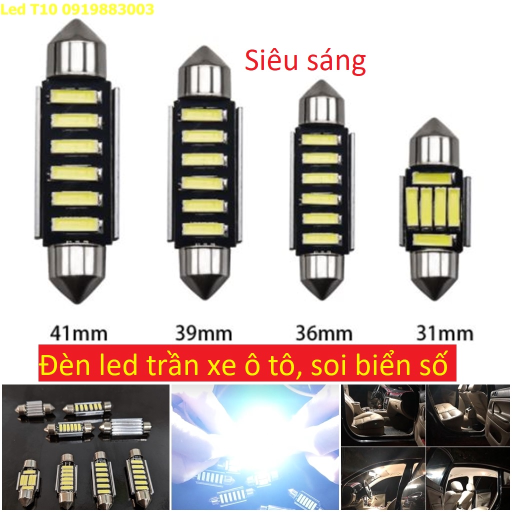 Đèn led trần ô tô, soi biển số ô tô siêu sáng smd7020