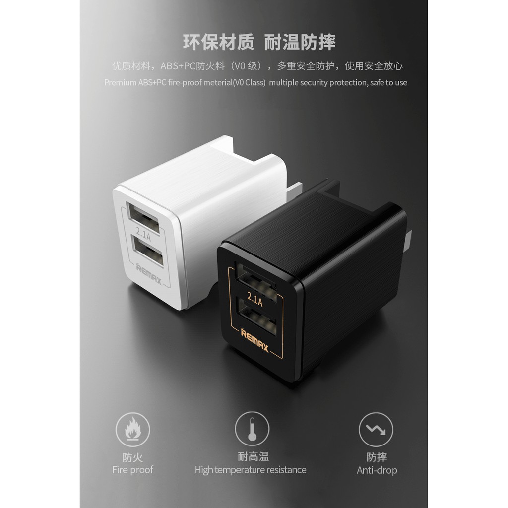 Bộ Cốc sạc và Cáp sạc Remax Elite Set RP-U28II 2.1A-3 chân sạc/Micro-USB/Type-C