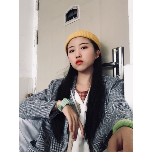 Áo blazer nữ kẻ caro dáng basic dễ phối đồ | BigBuy360 - bigbuy360.vn