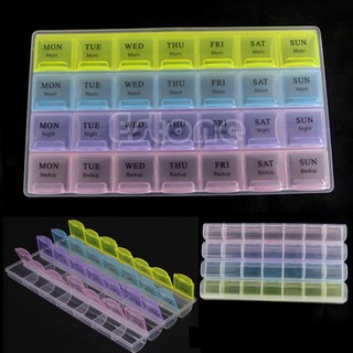 Hộp thuốc 28 ngăn chia 7 ngày tiện dụng