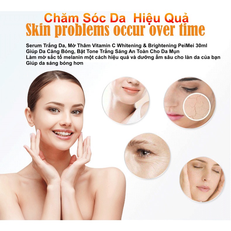 Serum Dưỡng Trắng Da Vitamin C SADOER 15ml - Trắng Mịn, Dưỡng Ẩm, Căng Mướt Và Se Khít Lỗ Chân Lông A163