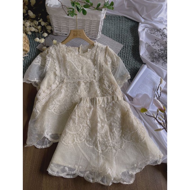 set áo ren+quần short ren