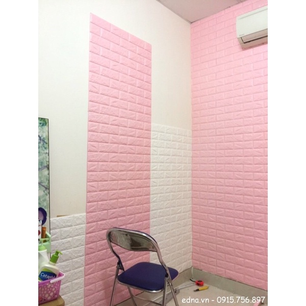 (xả lỗ)xốp dán tường màu hồng kt 70x77cm | BigBuy360 - bigbuy360.vn