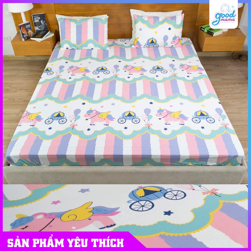 Ga chống thấm 1m4 - GOODMAMA 1M4 GA CHỐNG THẤM 100% COTTON GOODMAMA (ko vỏ gối)