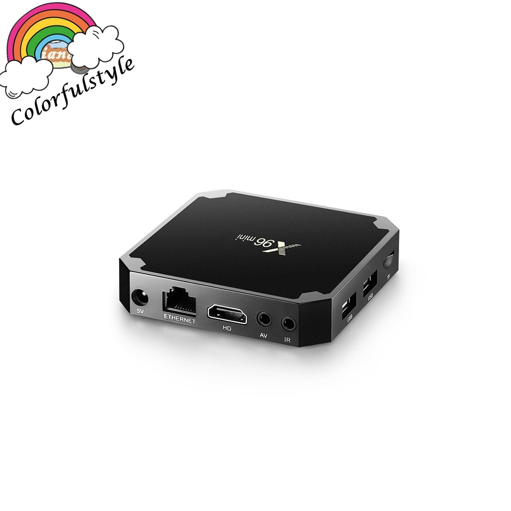 COLO 【READY STOCK】X96 Mini Amlogic S905W Quad Core Android 7.1 TV Box WiFi Media Player RAM 2GB + ROM 16GB