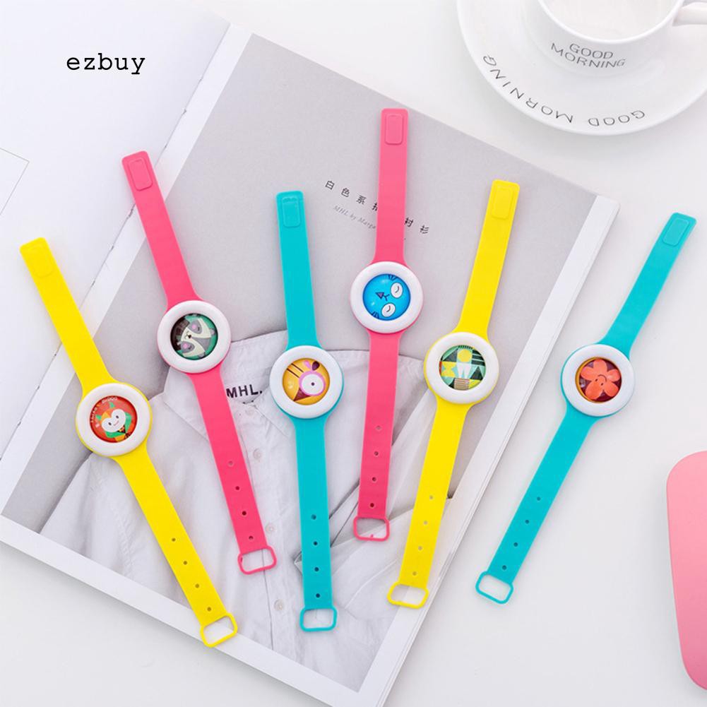 Vòng Đeo Tay Đuổi Côn Trùng Bằng Silicon Họa Tiết Hoạt Hình Cho Người Lớn Và Trẻ Em