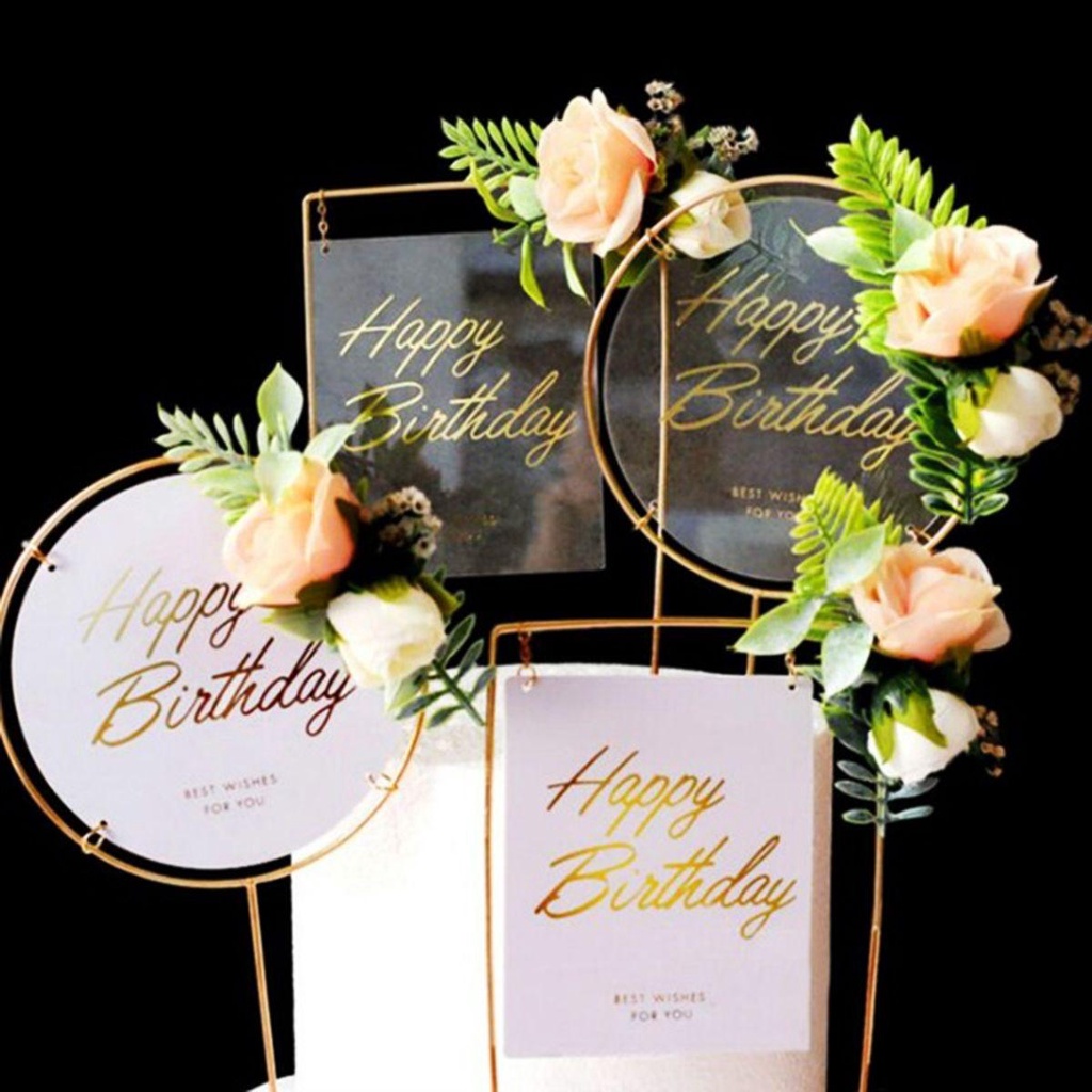 AUGUSTINA Que Cắm Trang Trí Bánh Kem Chữ Happy Birthday