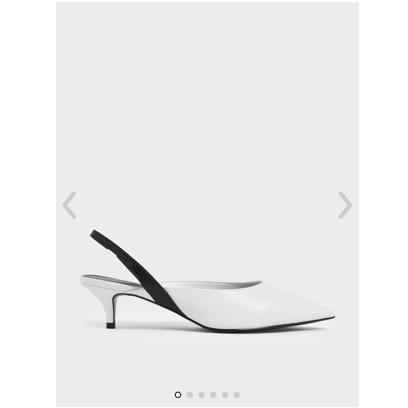 Charles and Keith slingbacks heel giày cao gót