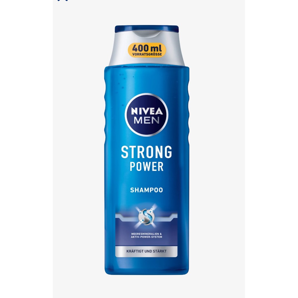 DẦU GỘI CHĂM SÓC TÓC CHO CÁC ANH NIVEA MEN STRONG POWER 400ml