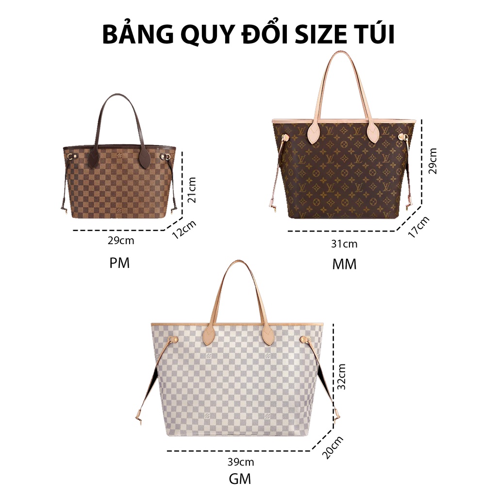 LNF LÓT TÚI LV Neverfull cao cấp full Size loại T-2 | Khách có nhu cầu may Lót túi bất kỳ vui lòng Chat với shop