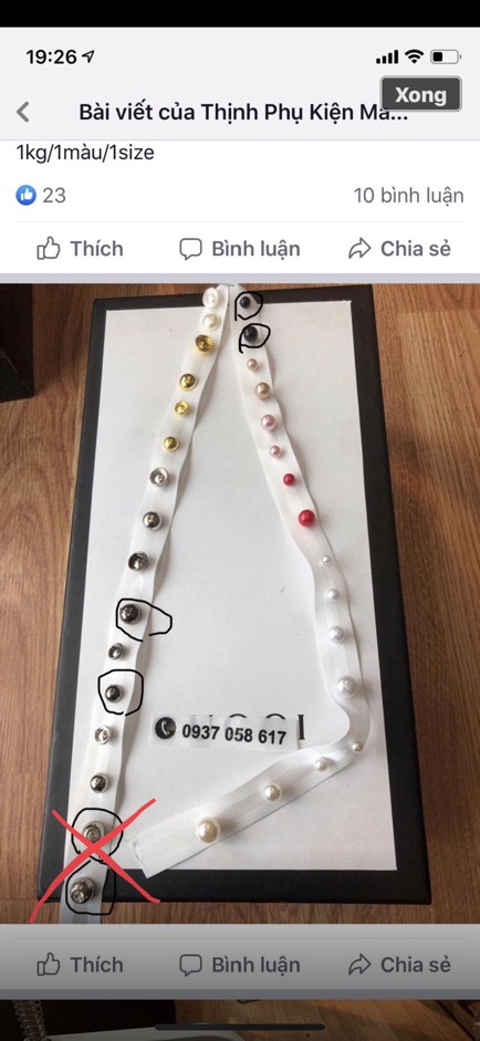 Chốt đinh đóng hạt cườm ( hạt trai) 40 k 100 gram