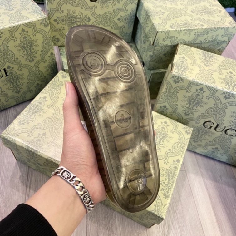 Dép gucci suốt trong quãng (FullBox)⚜️ Dép nhựa nam đế suốt trong quãng Cao Cấp