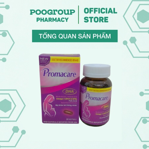 Viên uống Promacare DHA bổ sung dưỡng chất cho mẹ bầu, bồi bổ sức khỏe, giảm mệt mỏi