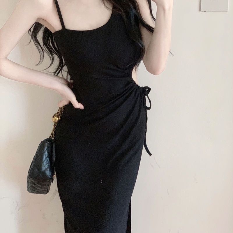 COZOK Đầm Sát Nách Khoét Eo Xẻ Tà Quyến Rũ Cho Nữ