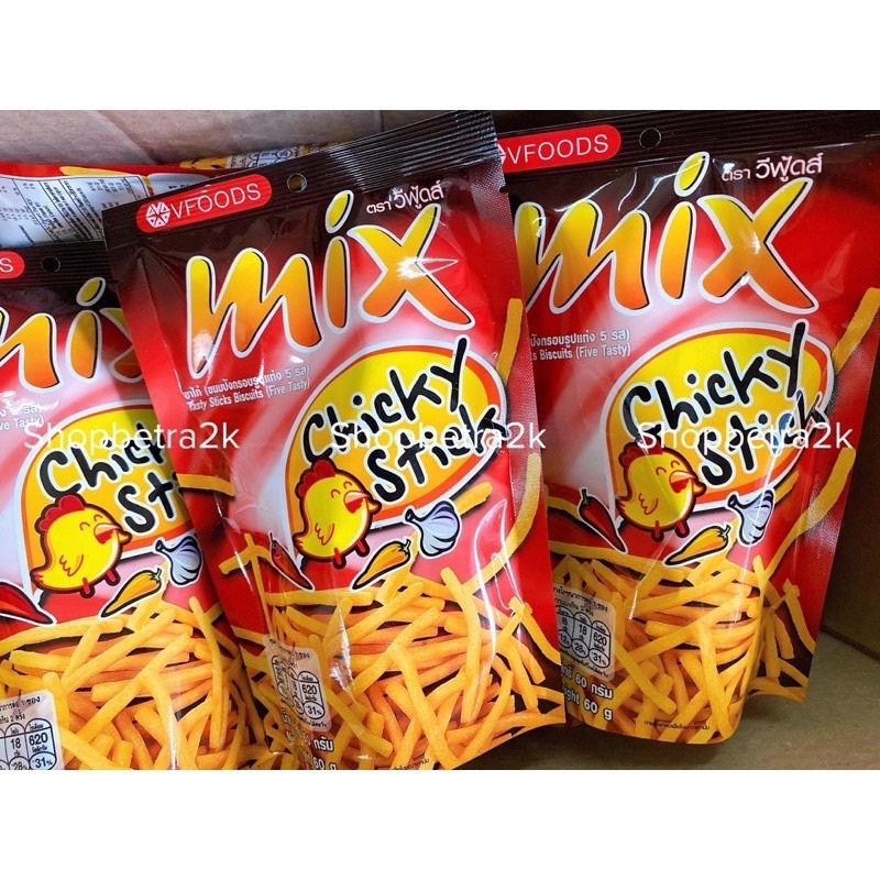 Snack tăm que cay Mix Hot Chilli Thái Lan