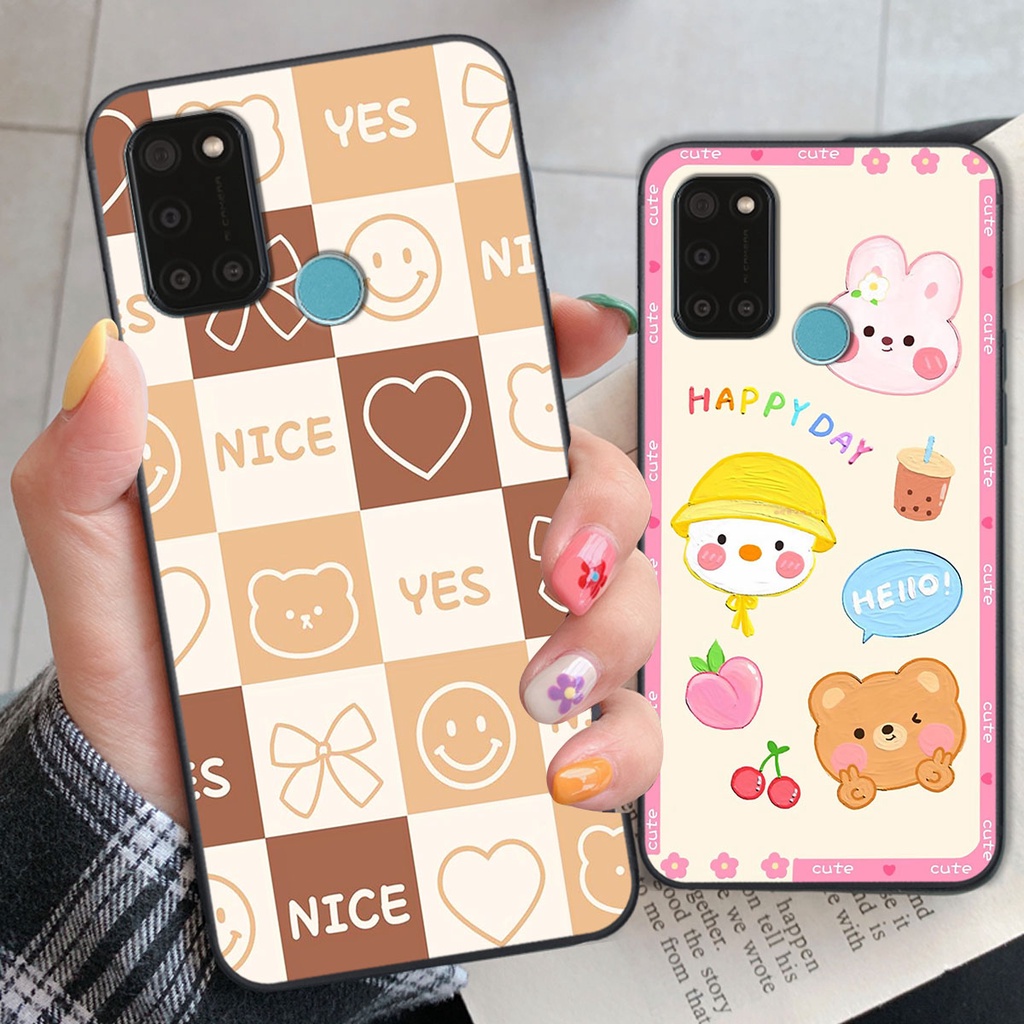 Ốp lưng Oppo REALME C17 / REALME 7-i happy day, gấu bear dễ thương - BỀN - ĐẸP -BAO GIÁ TOÀN THỊ TRƯỜNG