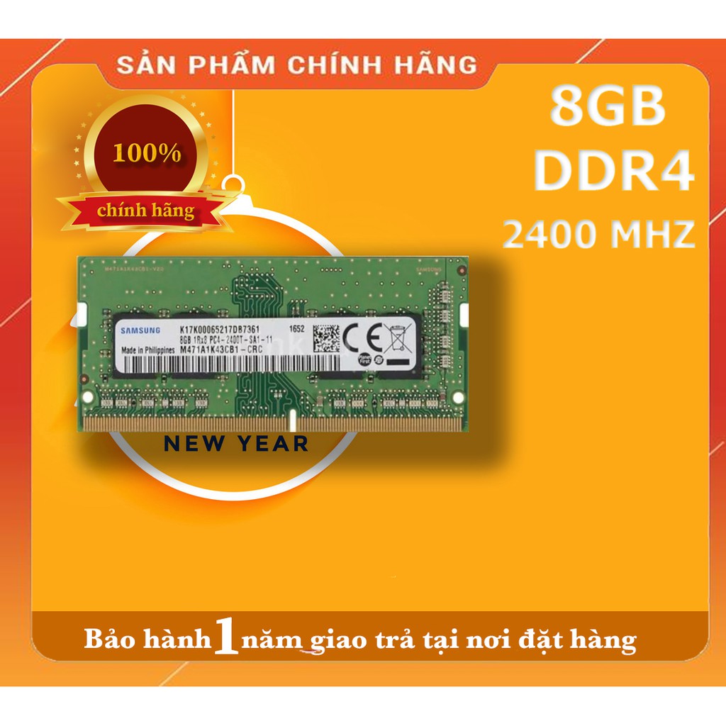 [Mã ELMS4 giảm 7% đơn 500K] RAM DDR4 8GB bus 2133/2400/2666 MHz Laptop Samsung/HYNIX/Kingston - Bảo Hành 1 năm
