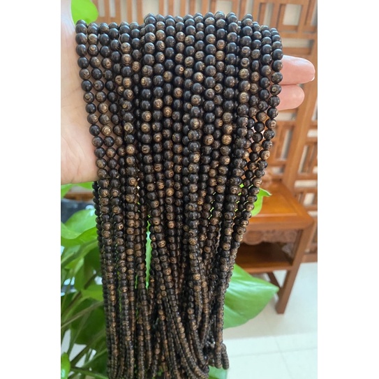 [TẶNG HỘP] Chuỗi Trầm Hương Sánh Chìm 108 Hạt - Vòng Gỗ Phong Thuỷ - Vòng Tay Nam Nữ Loại Đẹp Tự Nhiên