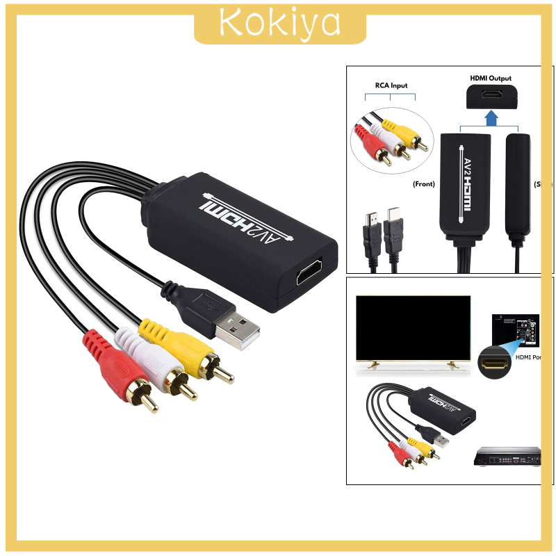 Cáp Chuyển Đổi Hdmi Sang Rca 3rca Cvbs Cho Pc / Laptop