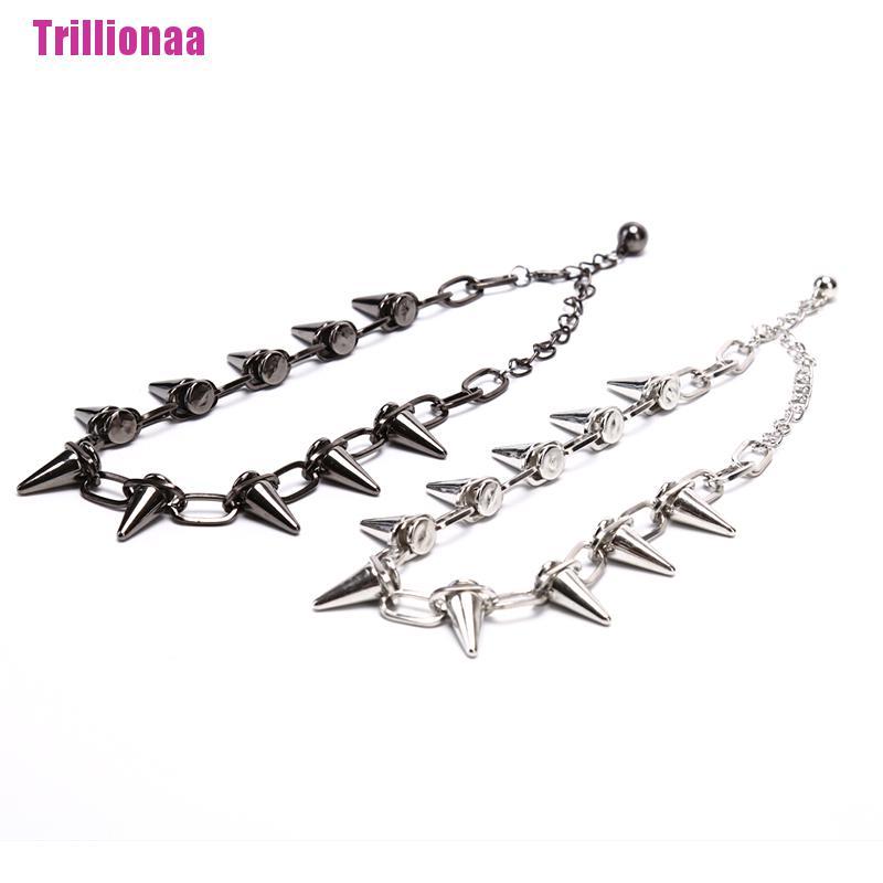 [Trillionaa] Vòng Cổ Choker Đinh Tán Mới Punk Rock Biker