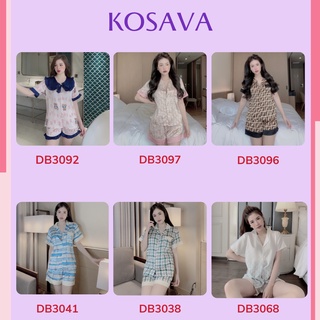 Bộ Pijama Lụa Cao Cấp Áo Cộc Quần Đùi KOSAVA