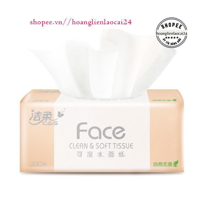 Giấy ăn Face hồng cao cấp thùng 18 gói THƠM 120 tờ 3 lớp siêu dai