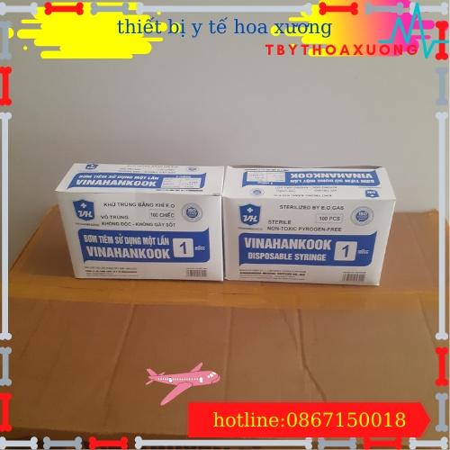 [1 hộp]Bơm tiêm 1cc Vinahankook[thietbiytehoaxuong]