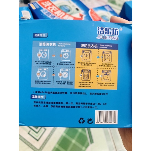 Viên vệ sinh lồng máy giặt công nghệ mới diệt khuẩn 99% và tẩy sạch cặn máy giặt