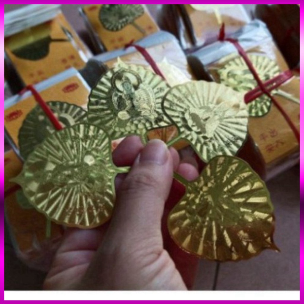 Lá Bồ Đề Quan Âm Bồ Tát Mạ Vàng May Mắn | BigBuy360 - bigbuy360.vn