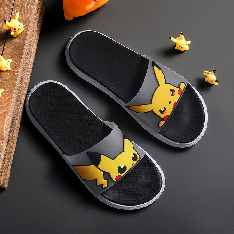 Dép Nam Nữ Chống Trượt In Hình Pikachu Phong Cách Hàn Quốc Chống Nắng Chống Nước