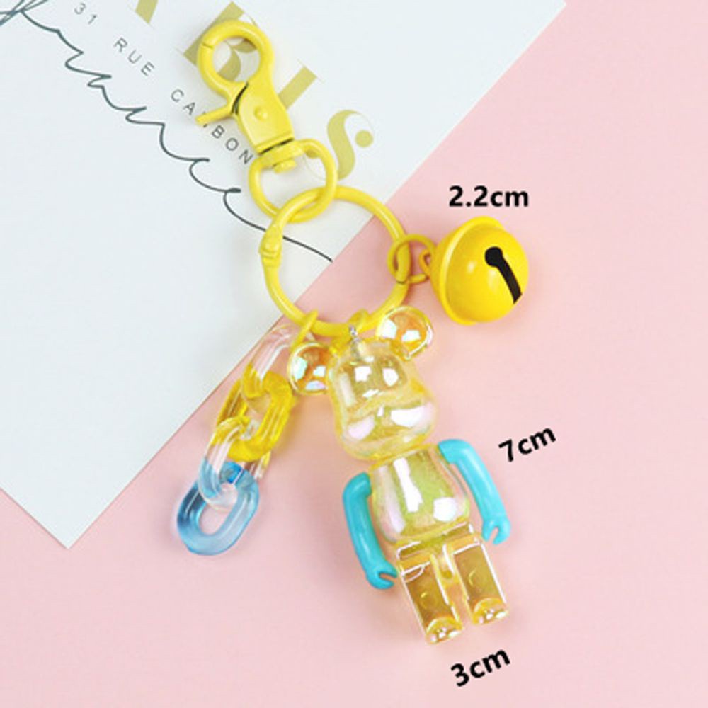 Móc Khóa Hình Gấu Trong Suốt Dễ Thương