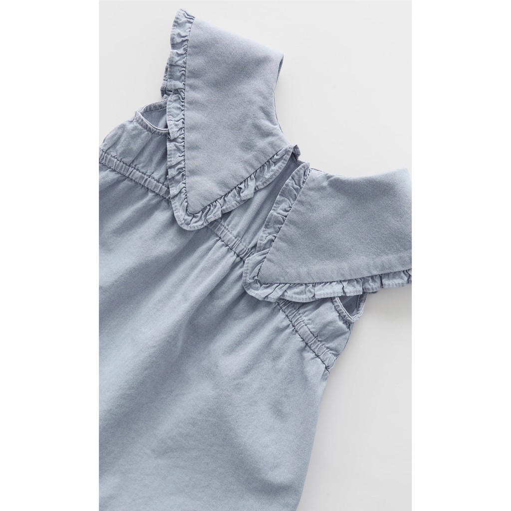 Đầm Zara Denim cổ bèo cho bé 1 -5 Tuổi