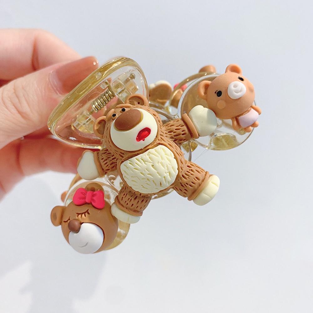 Kẹp tóc hình gấu hoạt hình phong cách hàn quốc xinh xắn cho nữ