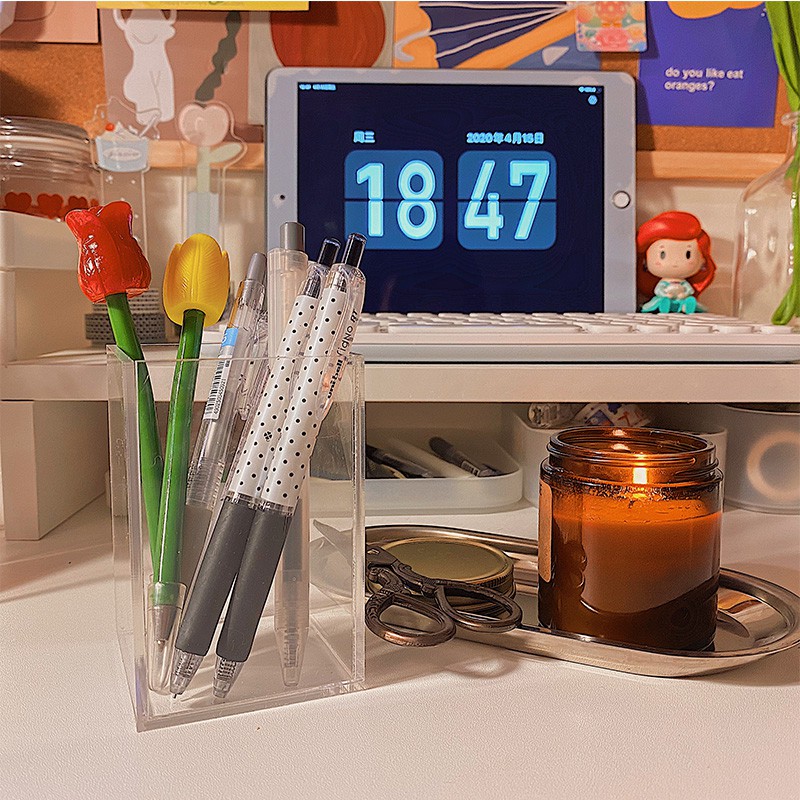 Hộp đựng bút/ đồ trang điểm đa năng hình hoa tulip