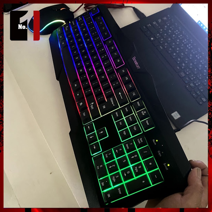 Bàn Phím Giả Cơ Gaming Máy Vi Tính Bosston X19 Led RGB Bàn Phím Dây Game Thủ Chuyên Game Laptop Pc