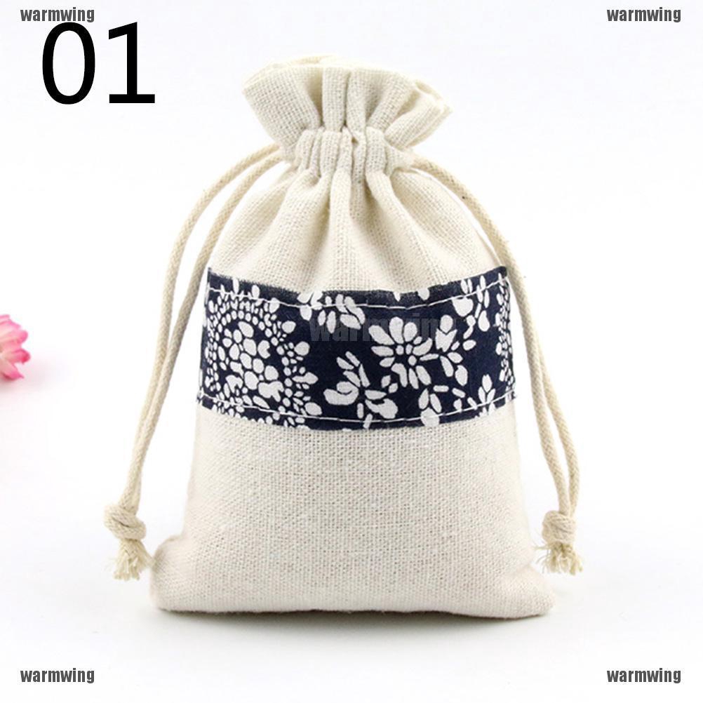 2PCS Handmade Cotton Jewellery Gift Bag Pouch Cloth Bag
