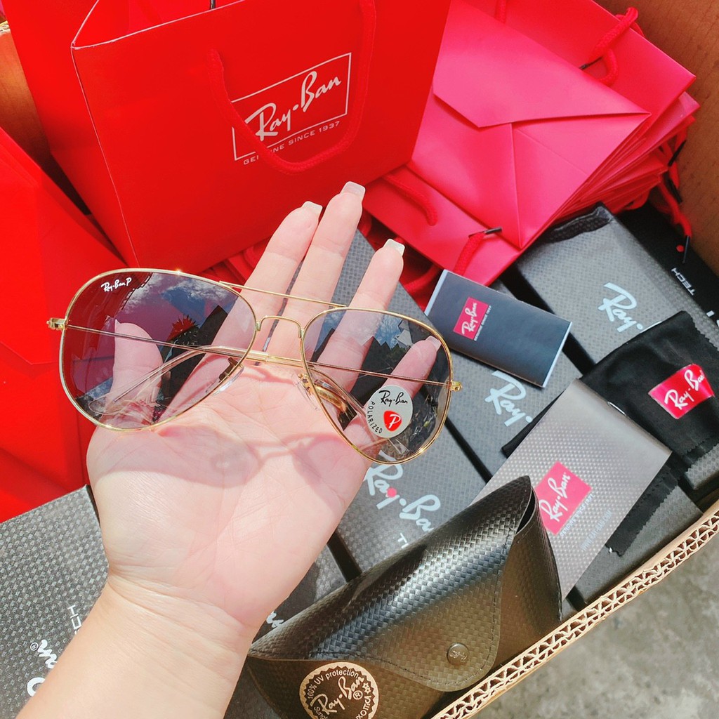 💯❤MẮT KÍNH THỜI TRANG❤💥 RAY BAN TRÒNG THỦY TINH ĐỔI MÀU S6265💘❤ GỌNG MẠ VÀNG💛💛 SIÊU SANG CHẢNH❤💯