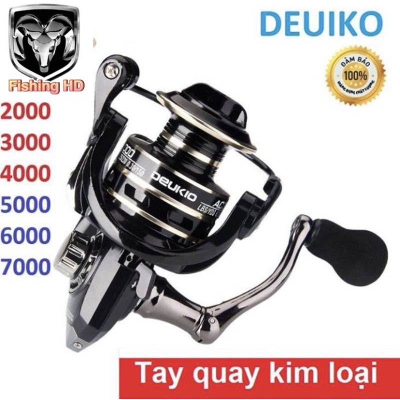 Máy Câu Cá DEUKIO AC Máy Câu Đứng Tay Kim Loại Máy Câu Cá Cao Cấp MC7 đồ câu FISHING_HD